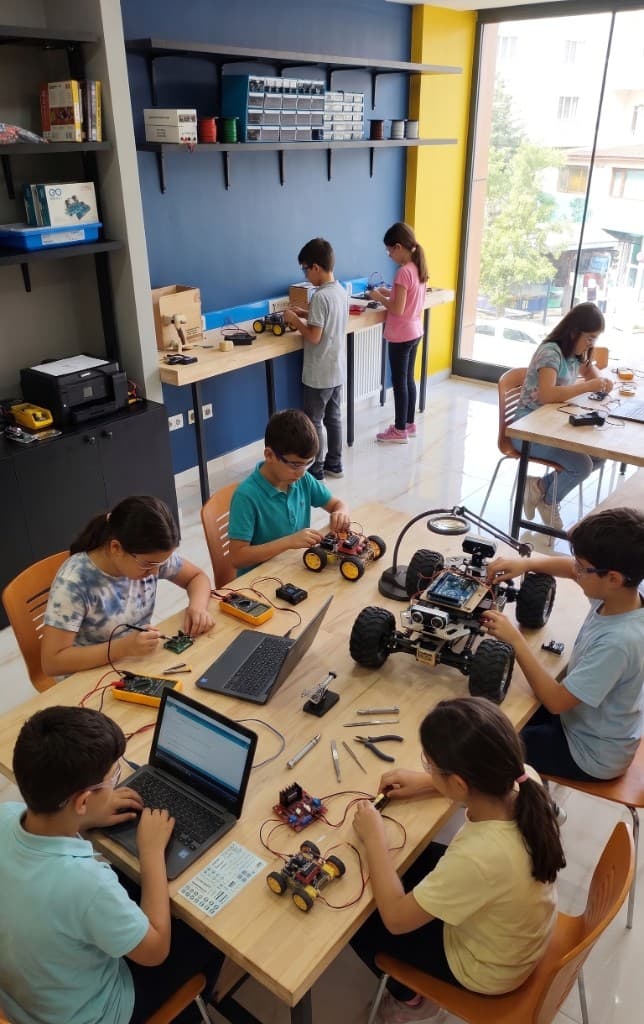 Junior Maker robotik atölyesi